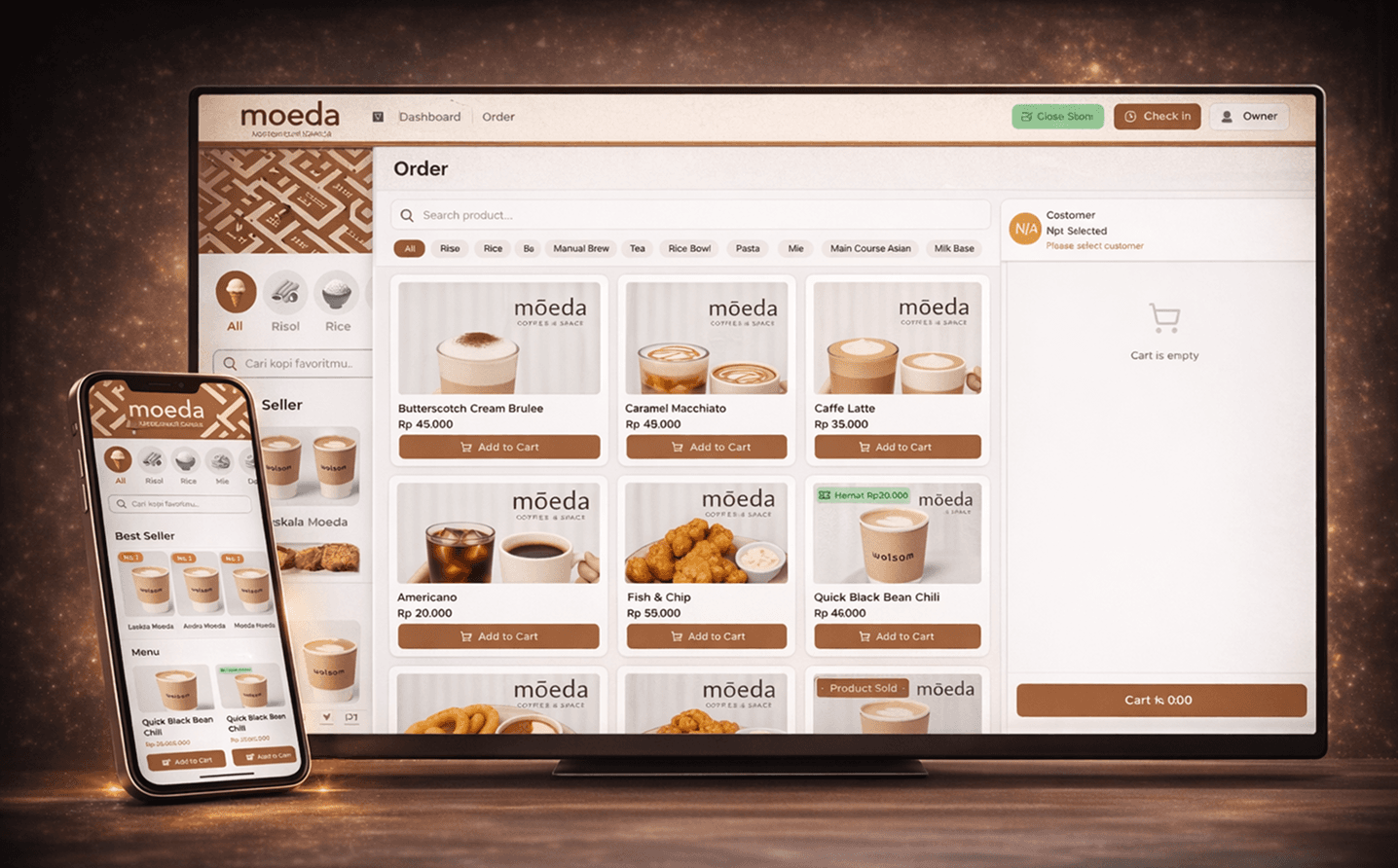 POS - Moeda product interface